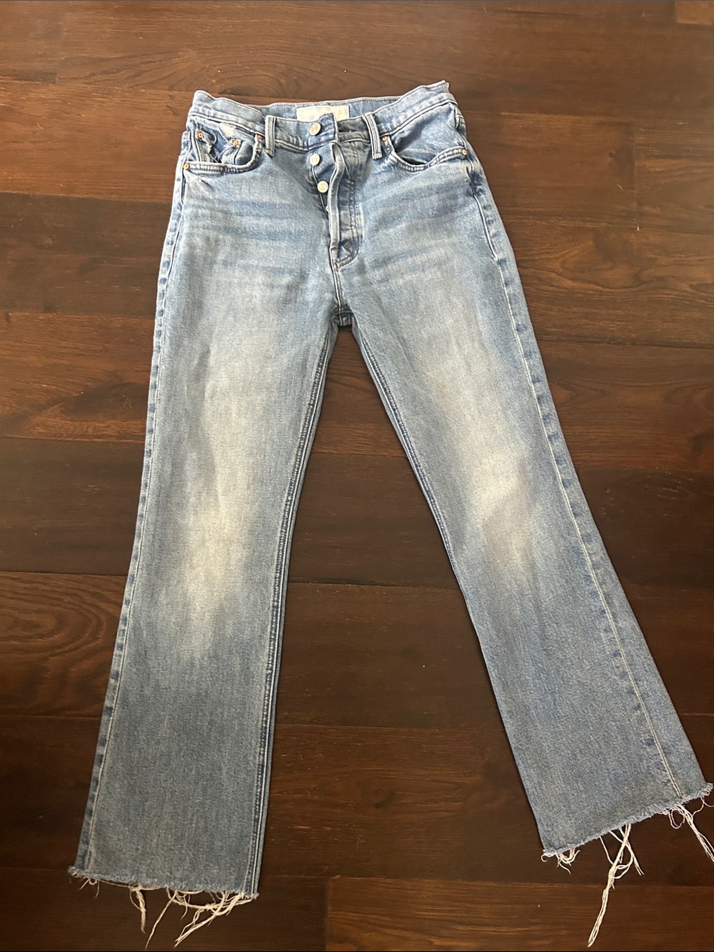 MOTHER DENIM THE TRIPPER FLOOD FRAY LEFT IN THE DUST sz 27 - Picture 4 of 11